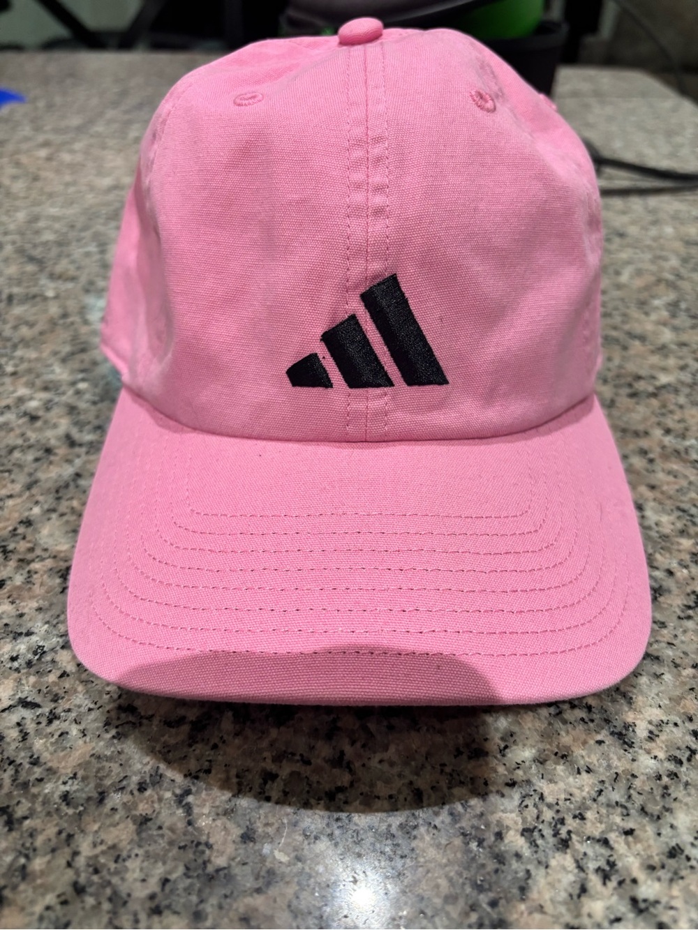 adidas  Pink Cap with Black Trefoil-Style Logo